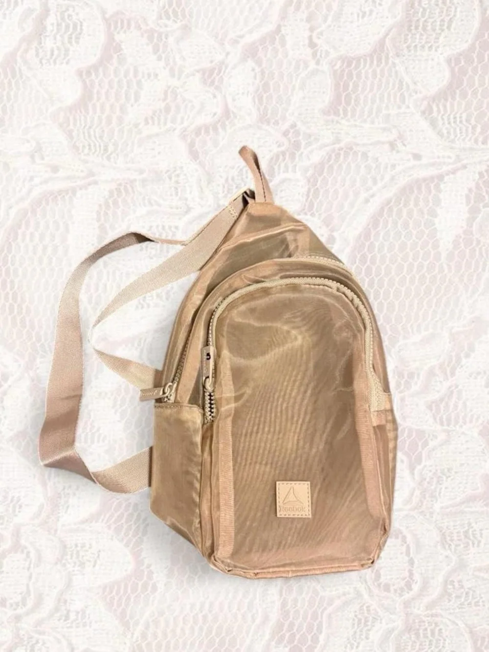 Tan Reebok Mini Sling Backpack